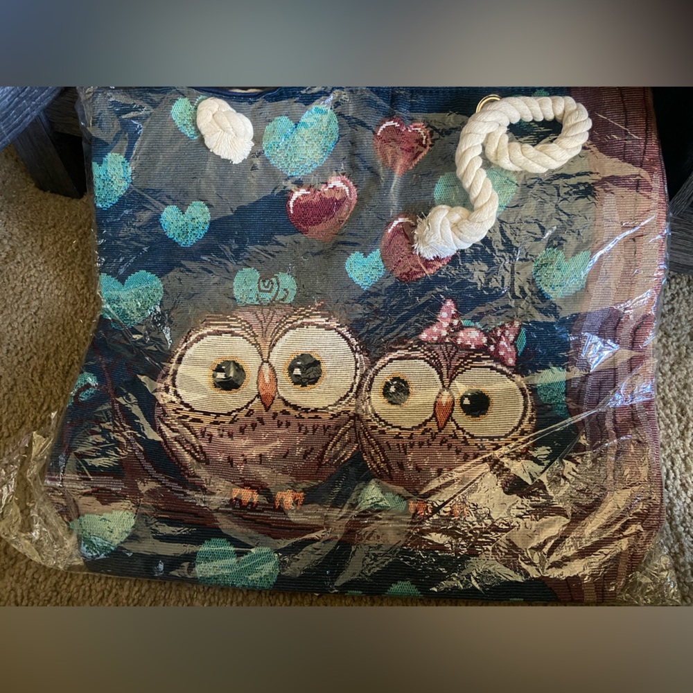 Cute owl weekender bag